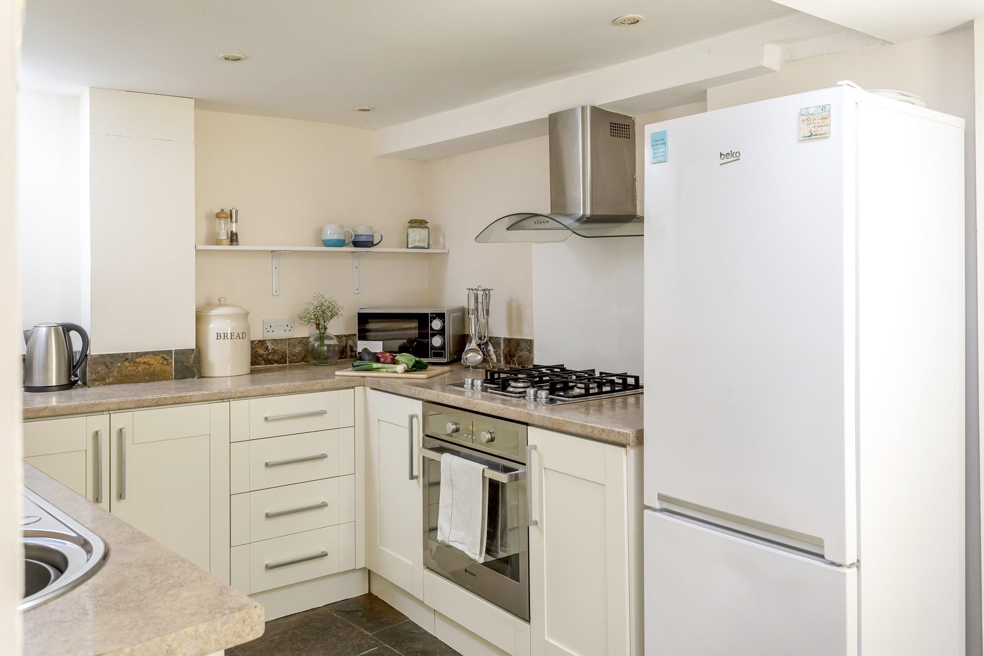 The kitchen is well-equipped for cooking up a storm.