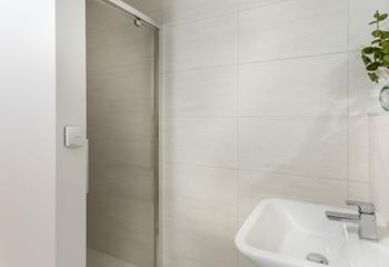 The en suite shower room from bedroom 1 is perfect for getting ready each morning.