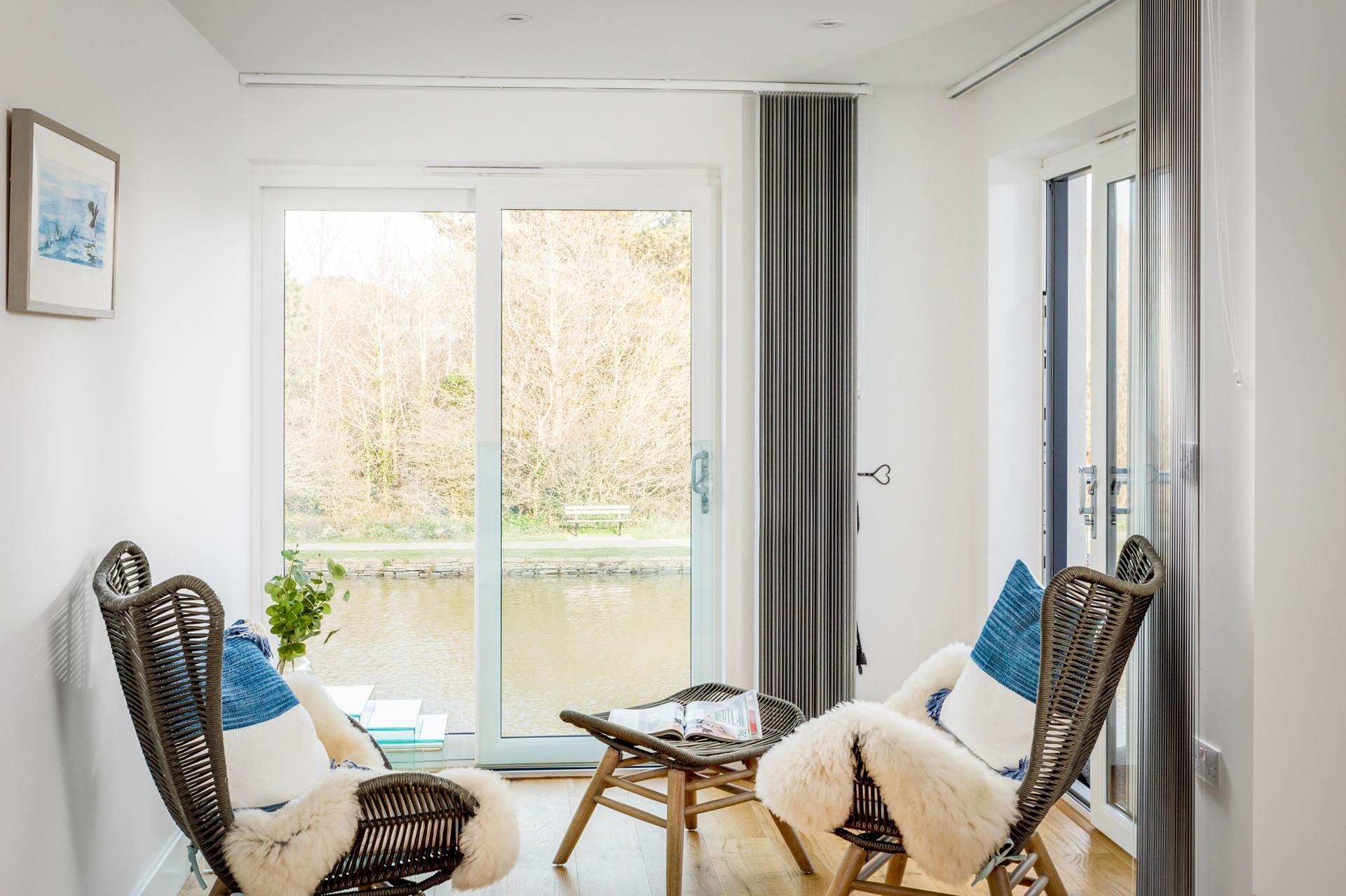 Enjoy a good book and gaze out at the wildlife on the canal.