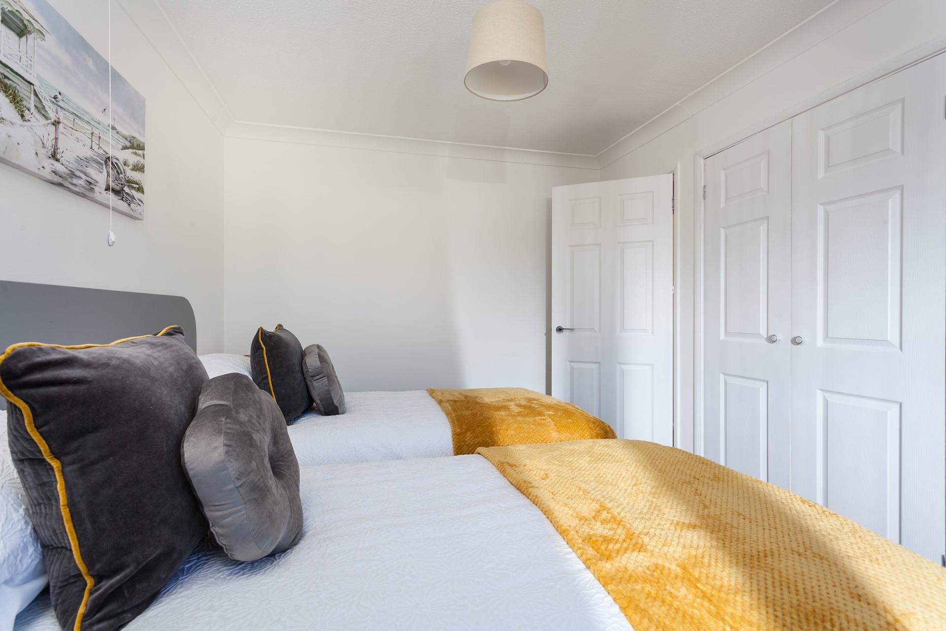 There is ample wardrobe space for all your holiday wear.