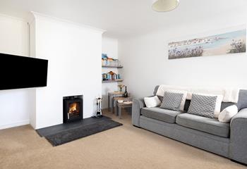 After a day of exploring the coast, curl up in the sitting room.