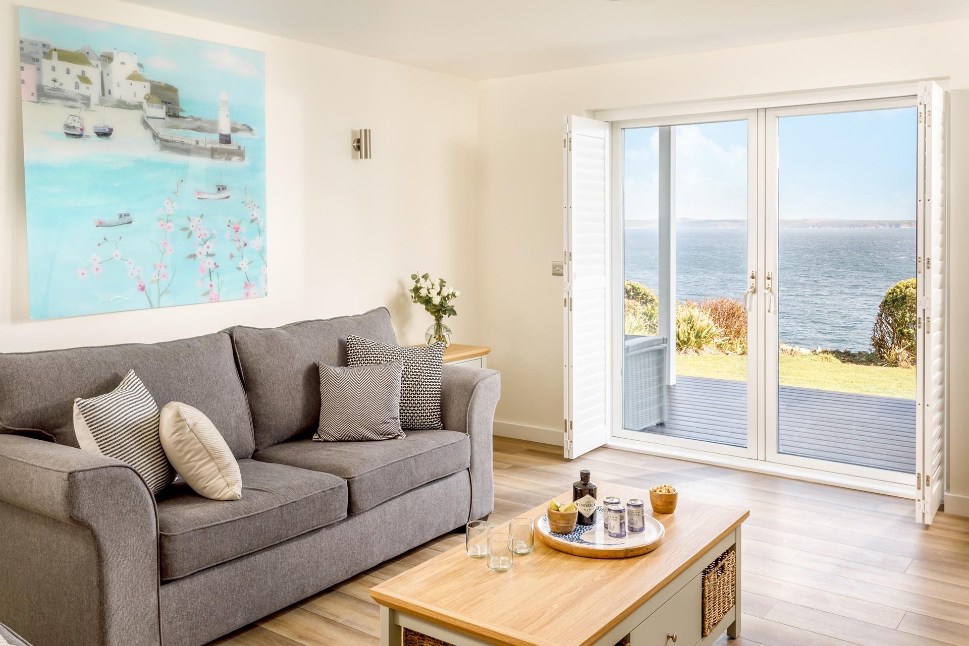 Sink into the sofa and relax with a cold G and T.