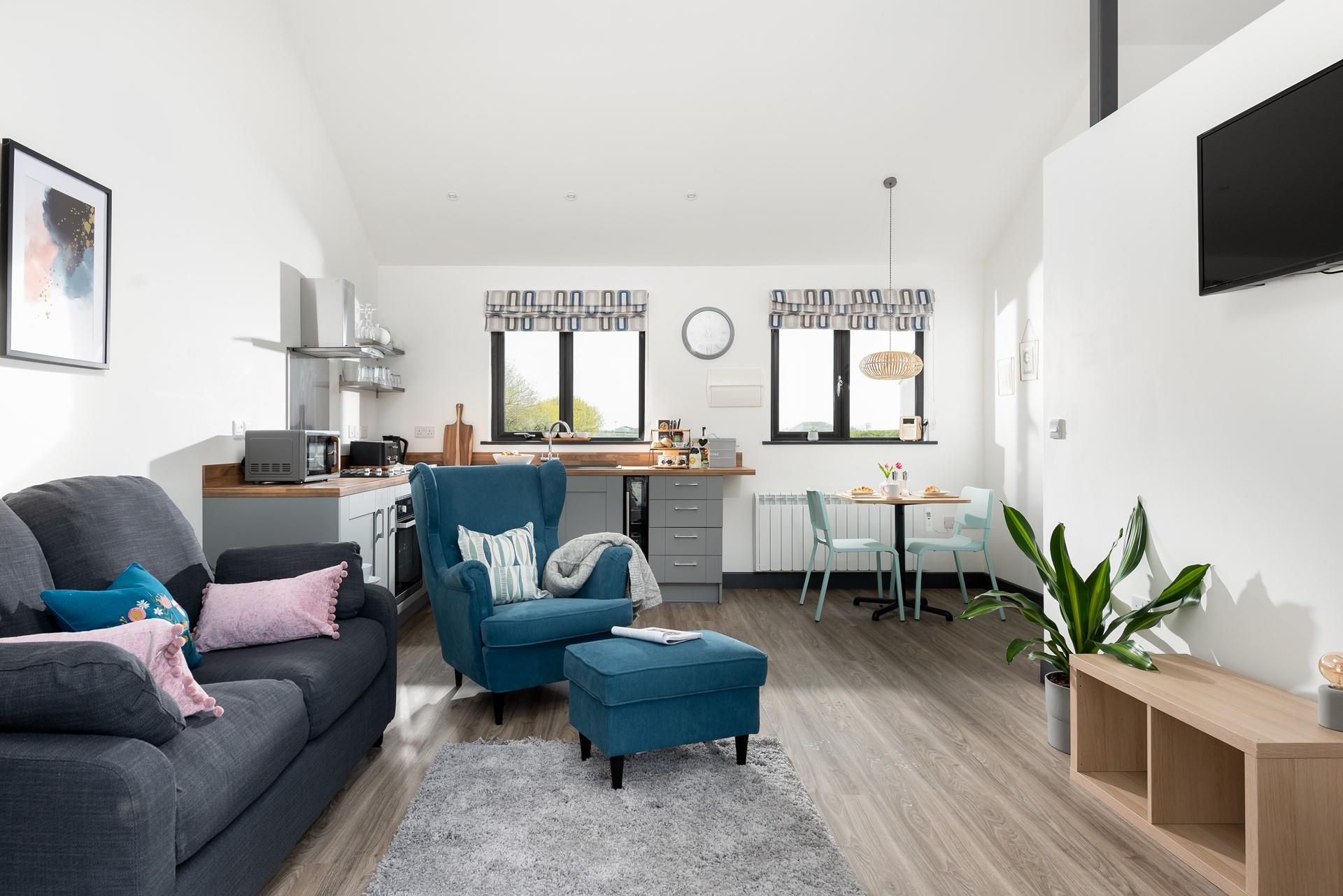 Open plan living means you can spend quality time together as a couple.