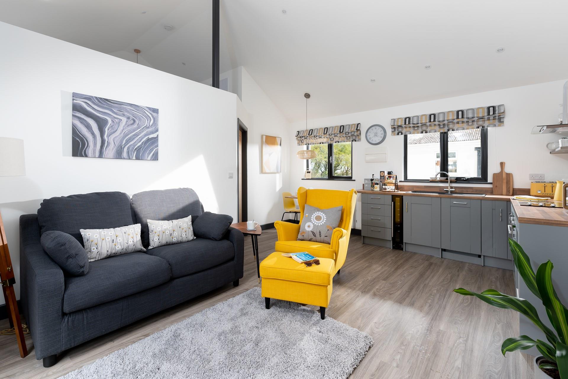 The open plan living space means you can spend quality time together.