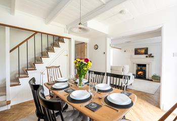 Tuck into a delicious home-cooked feast whilst the woodburner crackles in the background.
