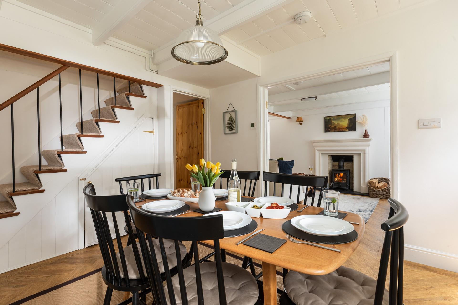 Tuck into a delicious home-cooked feast whilst the woodburner crackles in the background.