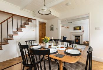 Tuck into a delicious home-cooked feast whilst the woodburner crackles in the background.