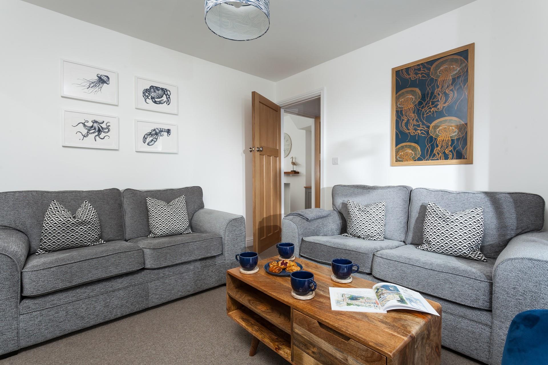 Seaside-inspired artwork reflects its location in the fishing town of Newlyn.