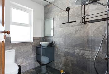 The modern and stylish shower room is an ideal space to get ready each morning.