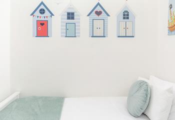 The kids will love the beach hut detail in bedroom 1!