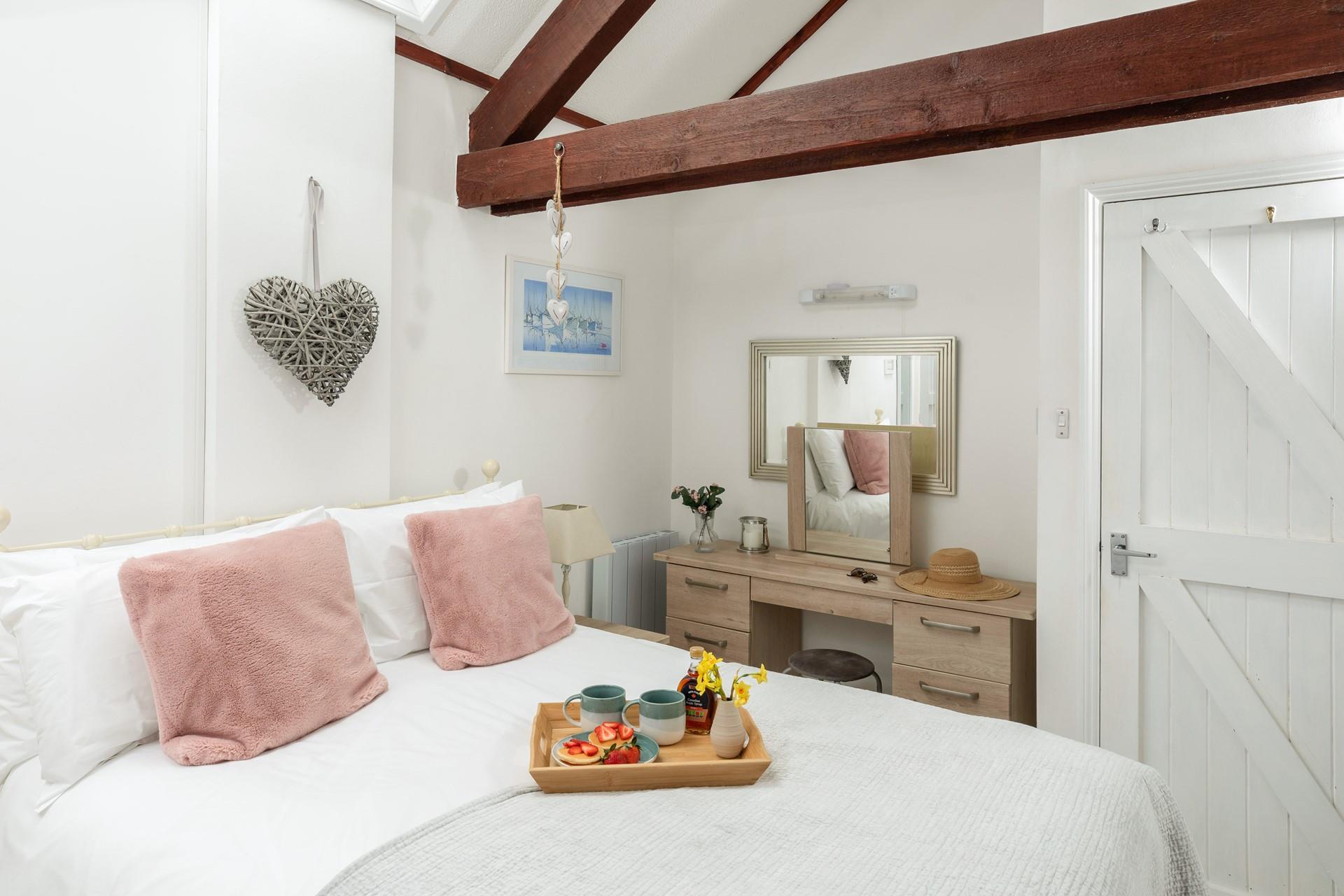 Get ready for the day at the dressing table feeling refreshed from a relaxing night's sleep.