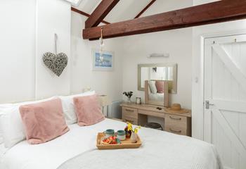 Get ready for the day at the dressing table feeling refreshed from a relaxing night's sleep.