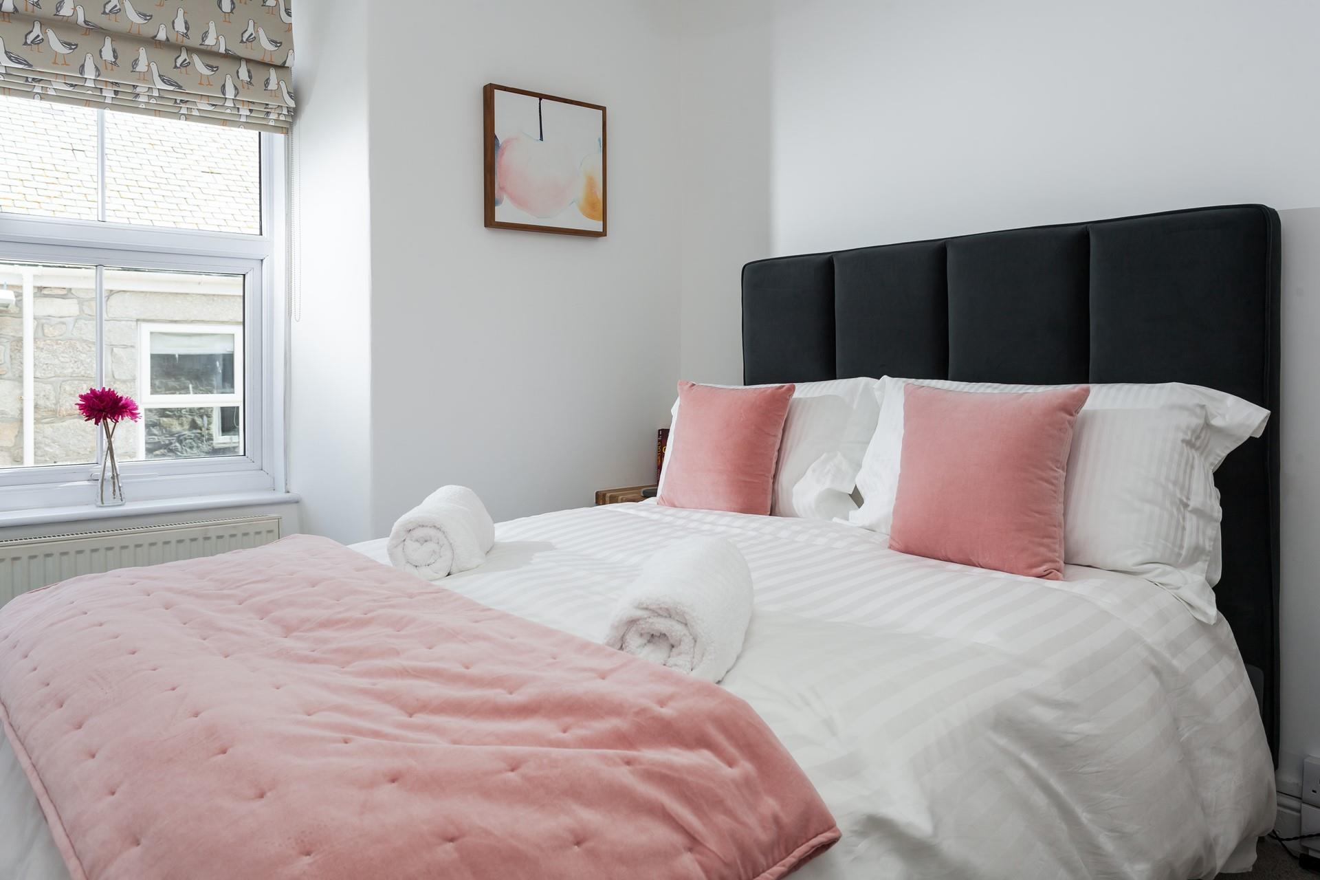 Sink into the soft sheets and drift off for a peaceful night's sleep.