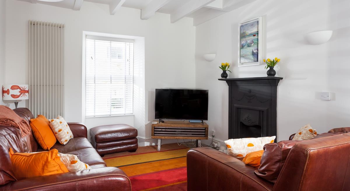 The bright sitting room provides a relaxing space in the evenings.