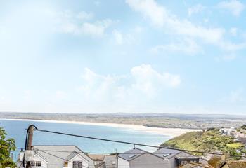 Head across the Bay to Hayle's 3 miles of golden sand where there is endless space to sit on the sand.