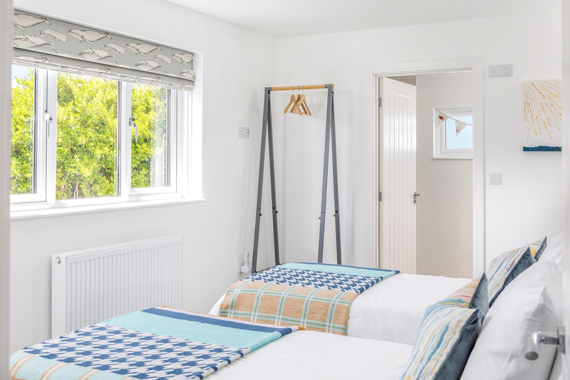 The bedrooms are colourful and bright.