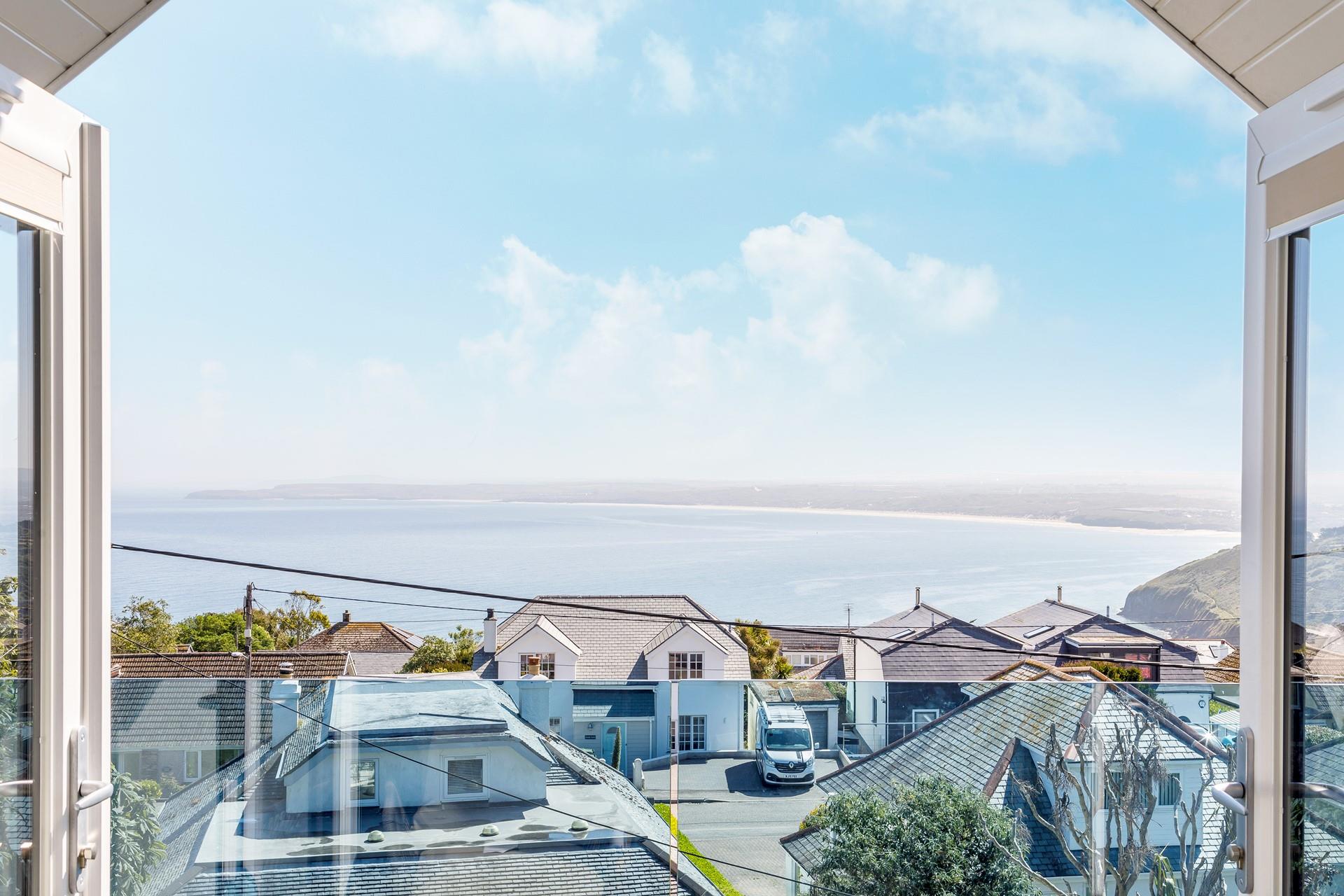 Look out across the Bay in the morning as the sun comes up.