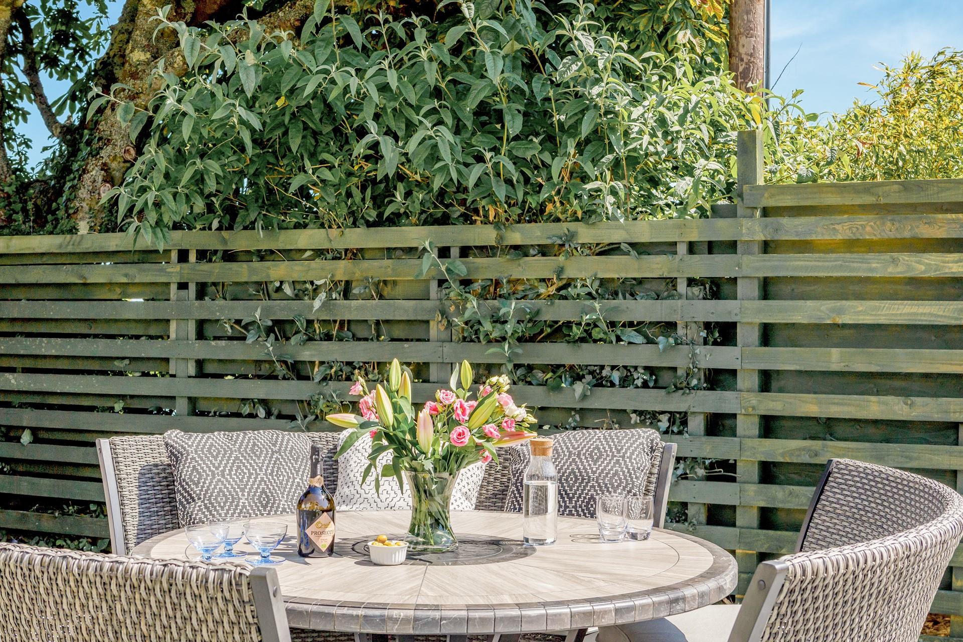 Sit around the table in the afternoon sun sipping your favourite drink.