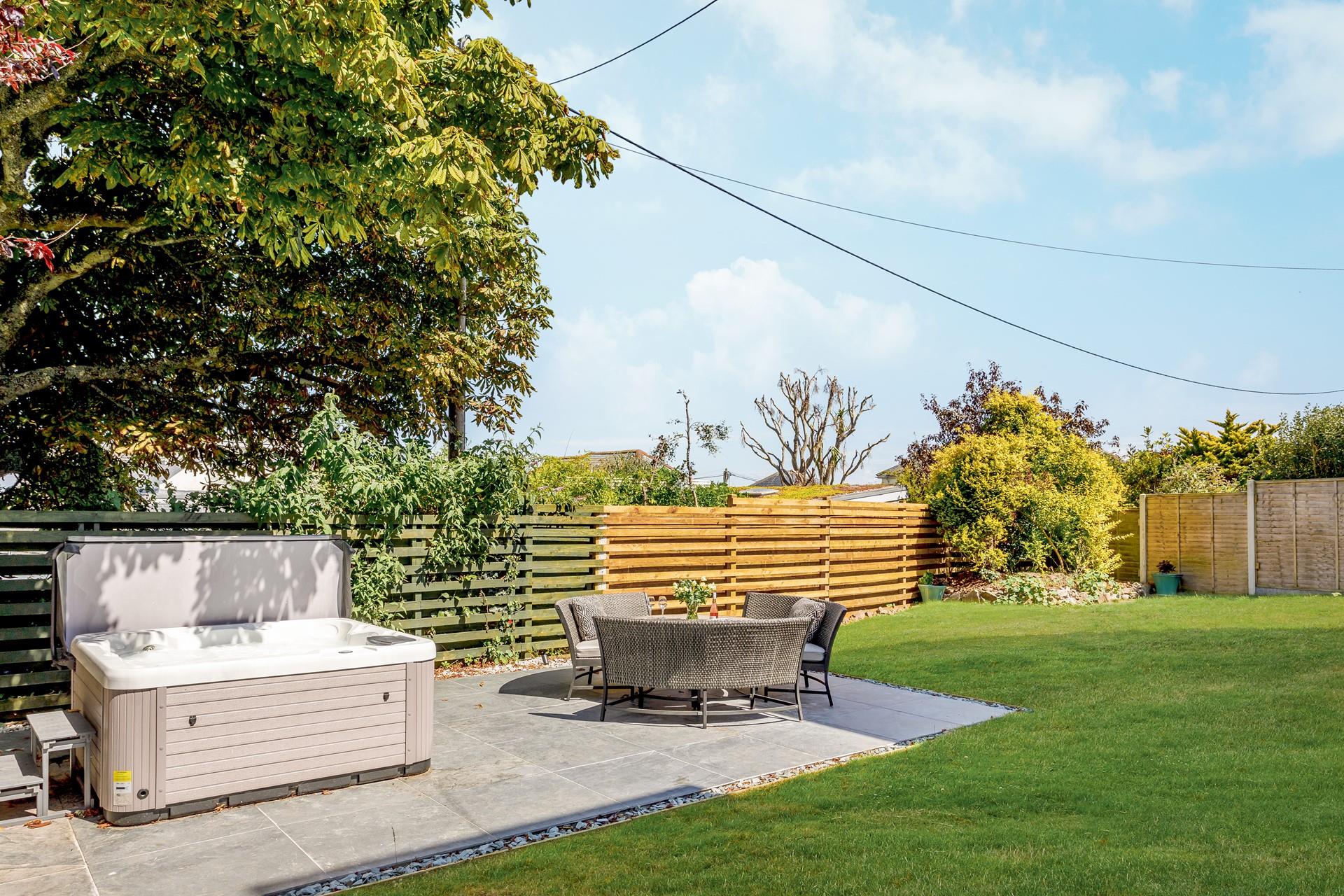 Spend evenings stargazing in the hot tub.