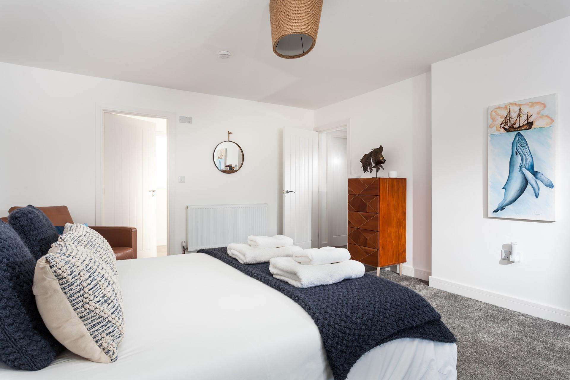 Sip your morning cuppa gazing out at St Ives Bay.