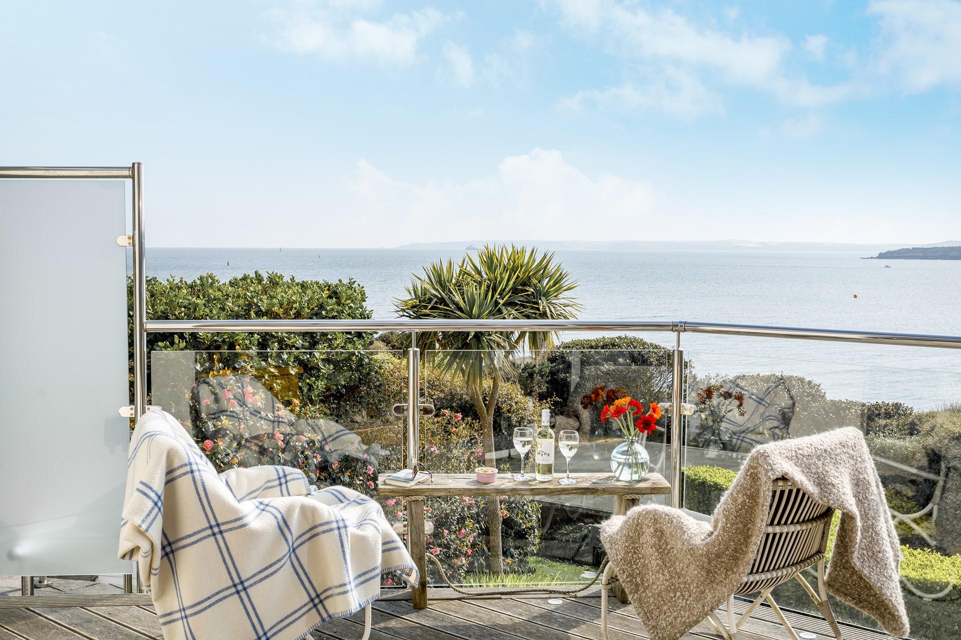 Sip a glass of your favourite wine out on the balcony.