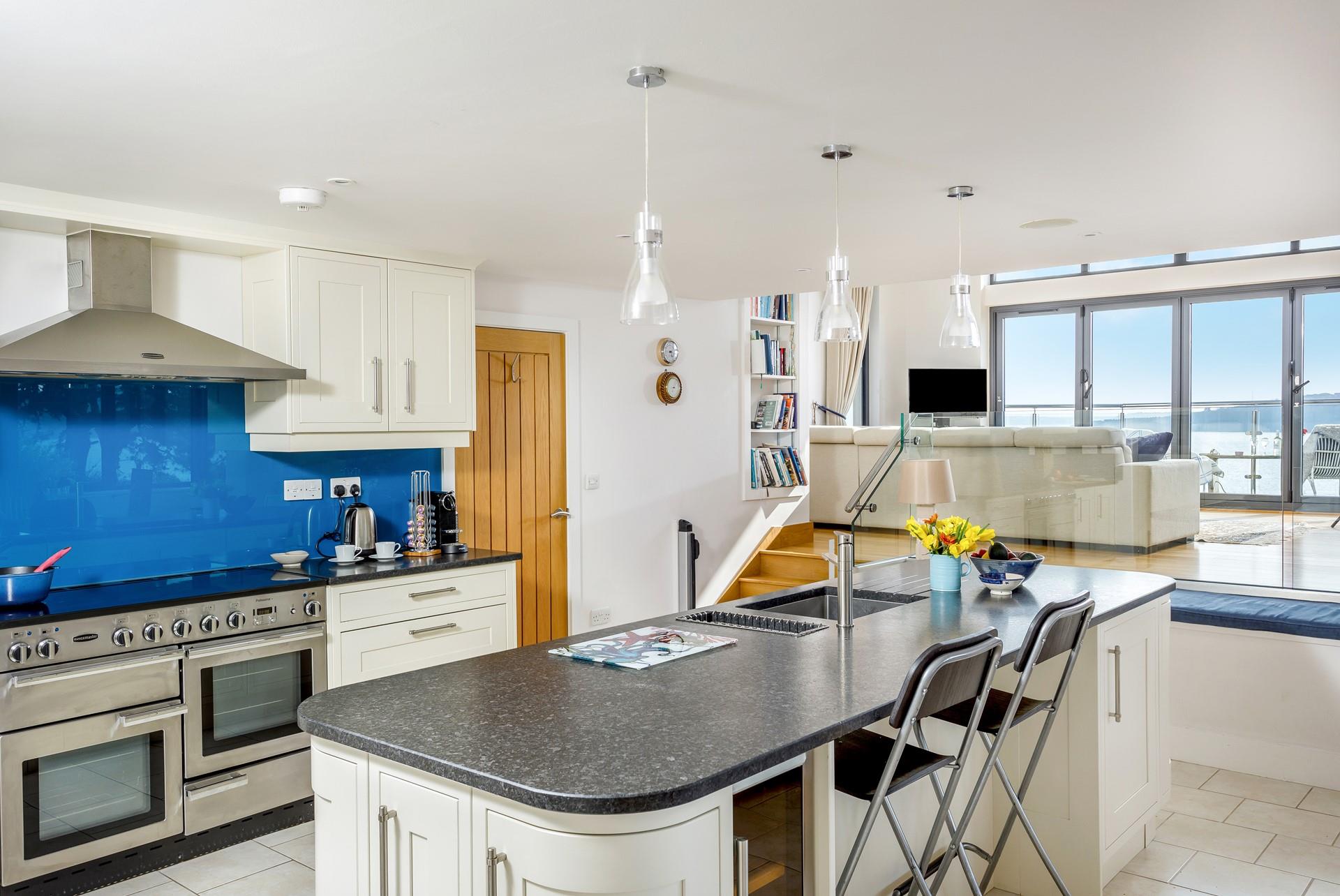 The large well-equipped kitchen is great for cooking family meals.