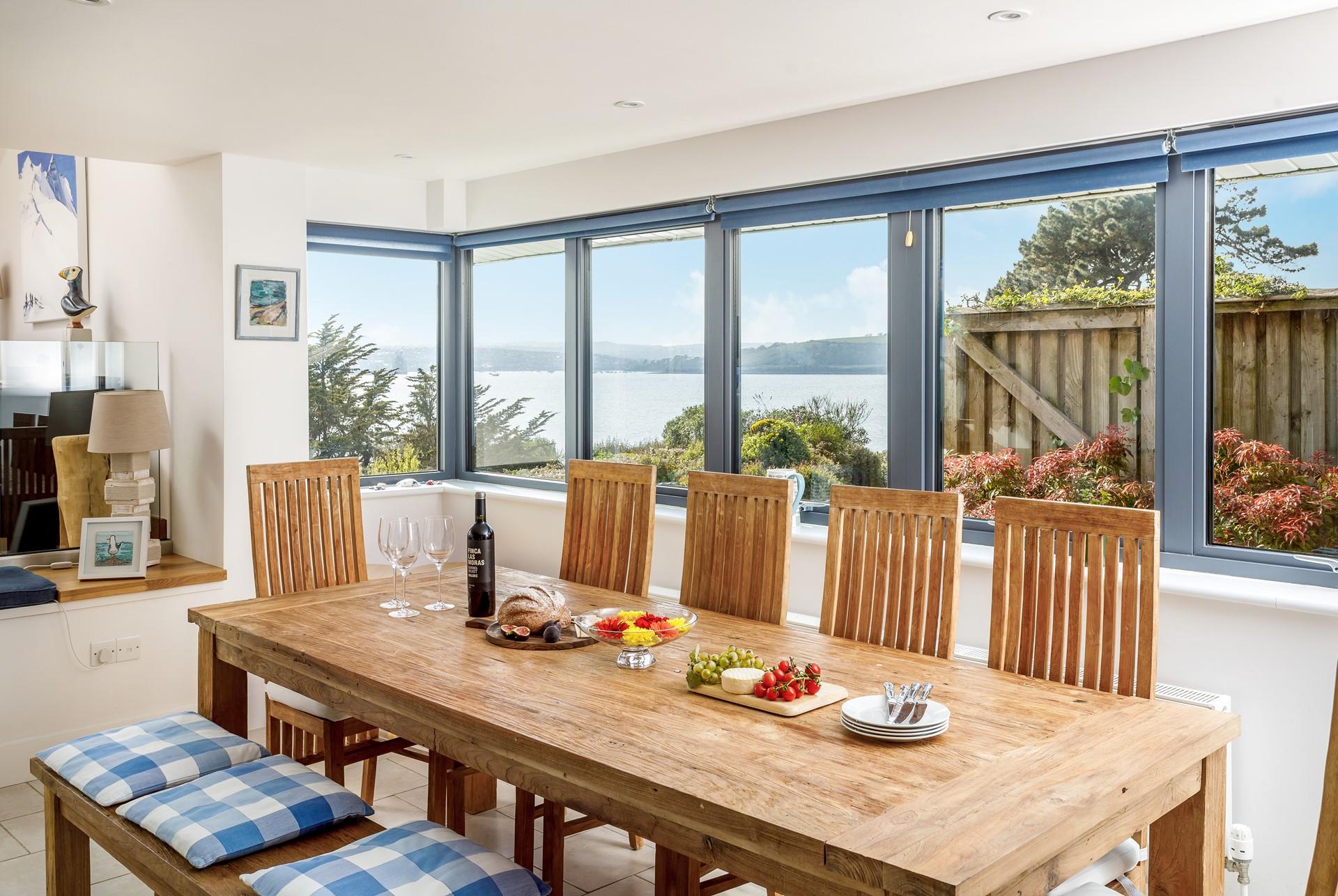 Tuck into dinner whilst the sun goes down behind you.