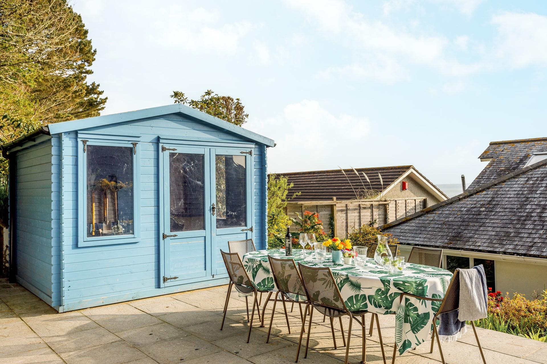 The outdoor kitchen is a great addition for BBQ nights.