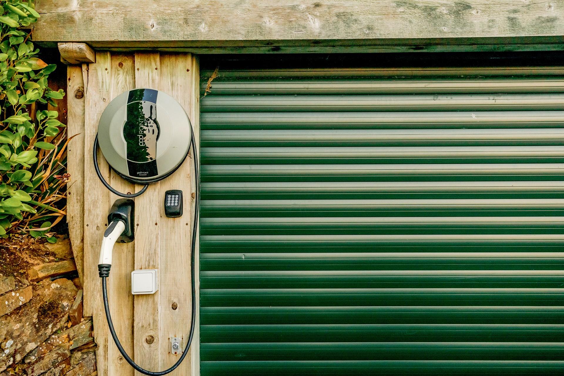 There is an EV charging point at the property for electric cars.
