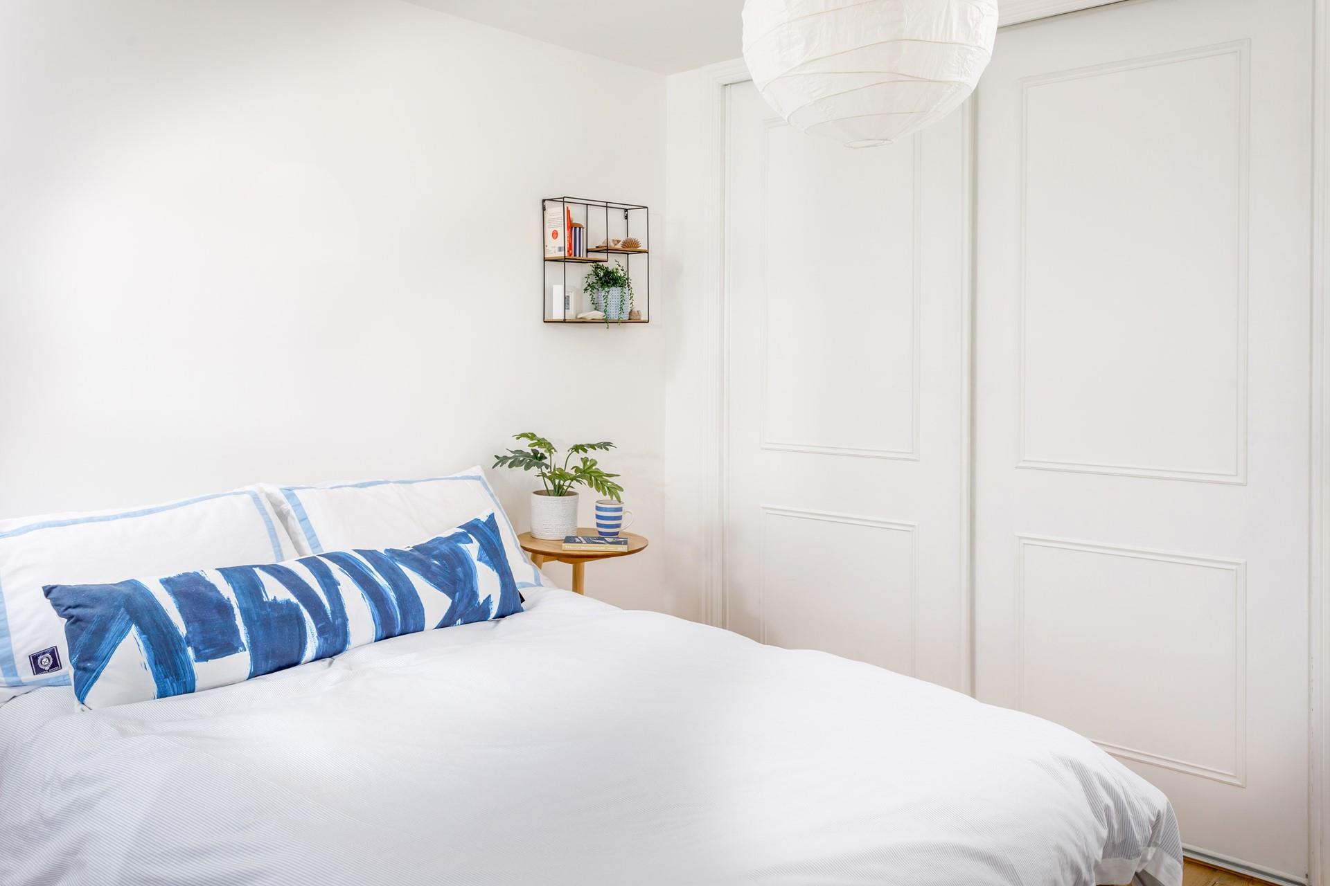 Bedroom 3 has a full length fitted wardrobe with hanging space and plenty of storage shelving.