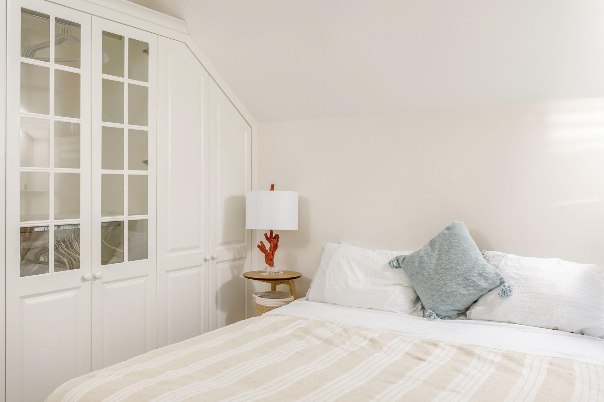 Bedroom 1 has fully fitted wardrobes with plenty of shelving and storage for all guests.