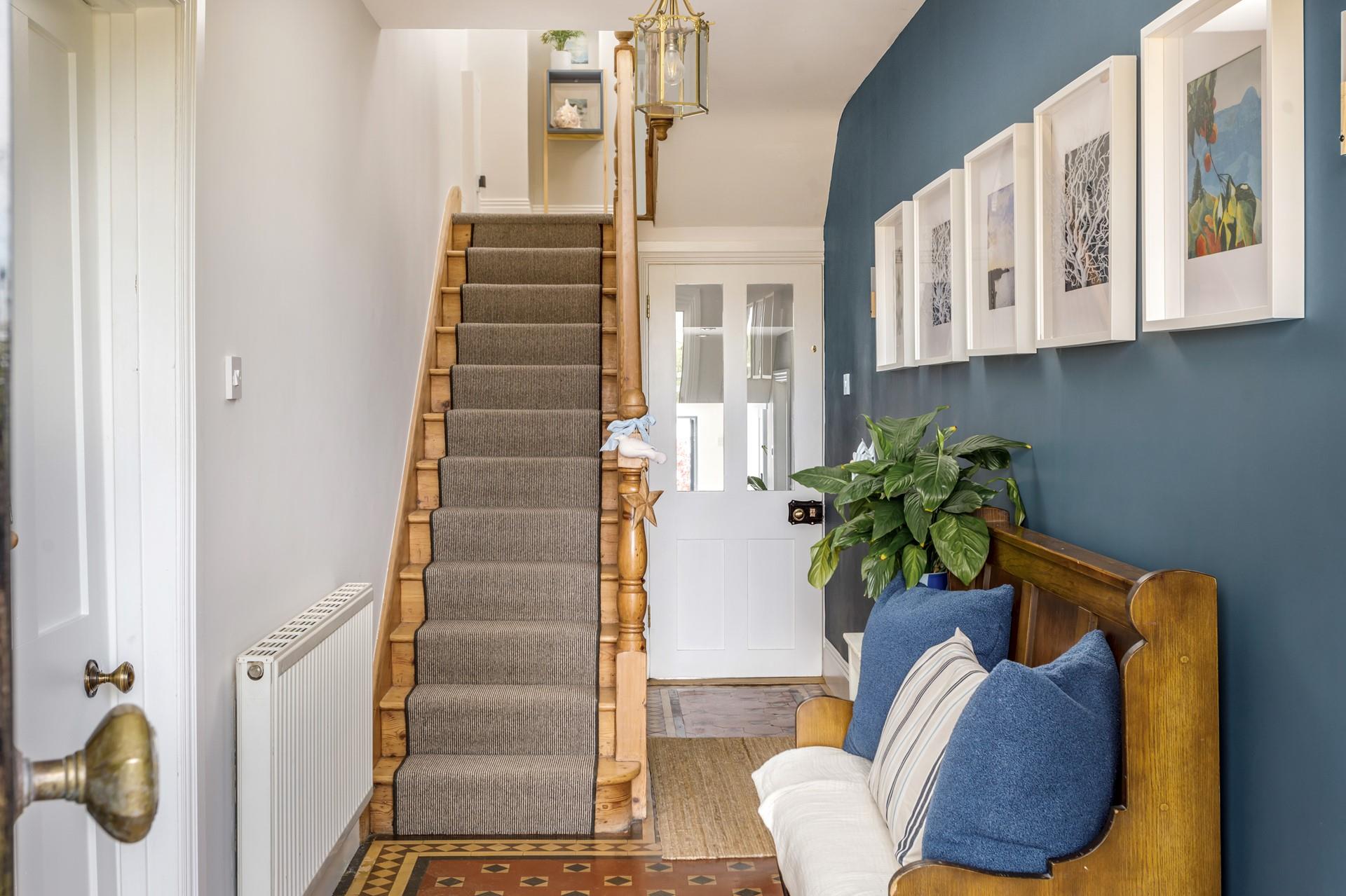 Climb the stairs to tuck into bed after a busy beach day.