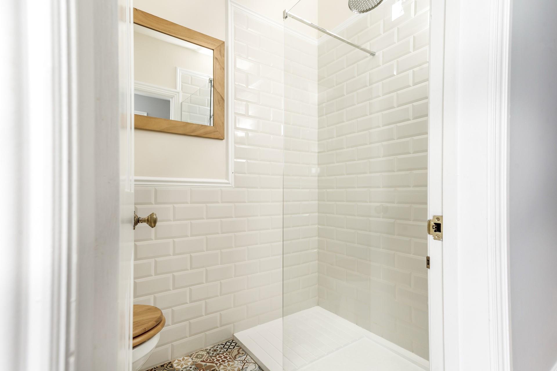 The ground floor shower room is perfect for washing off sand.