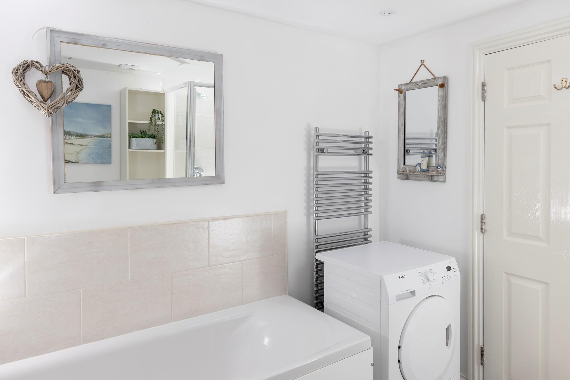 Run a bubble bath to relax and unwind.