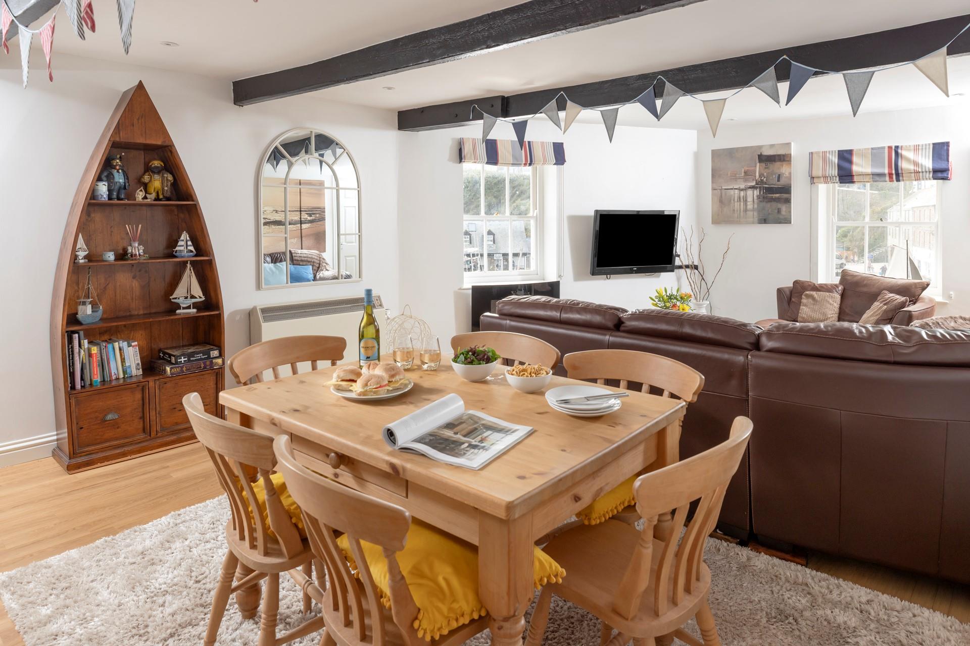 Dine and relax together in the open plan space.