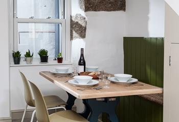 Sit around the dining table and enjoy your favourite meal together chatting about the day.