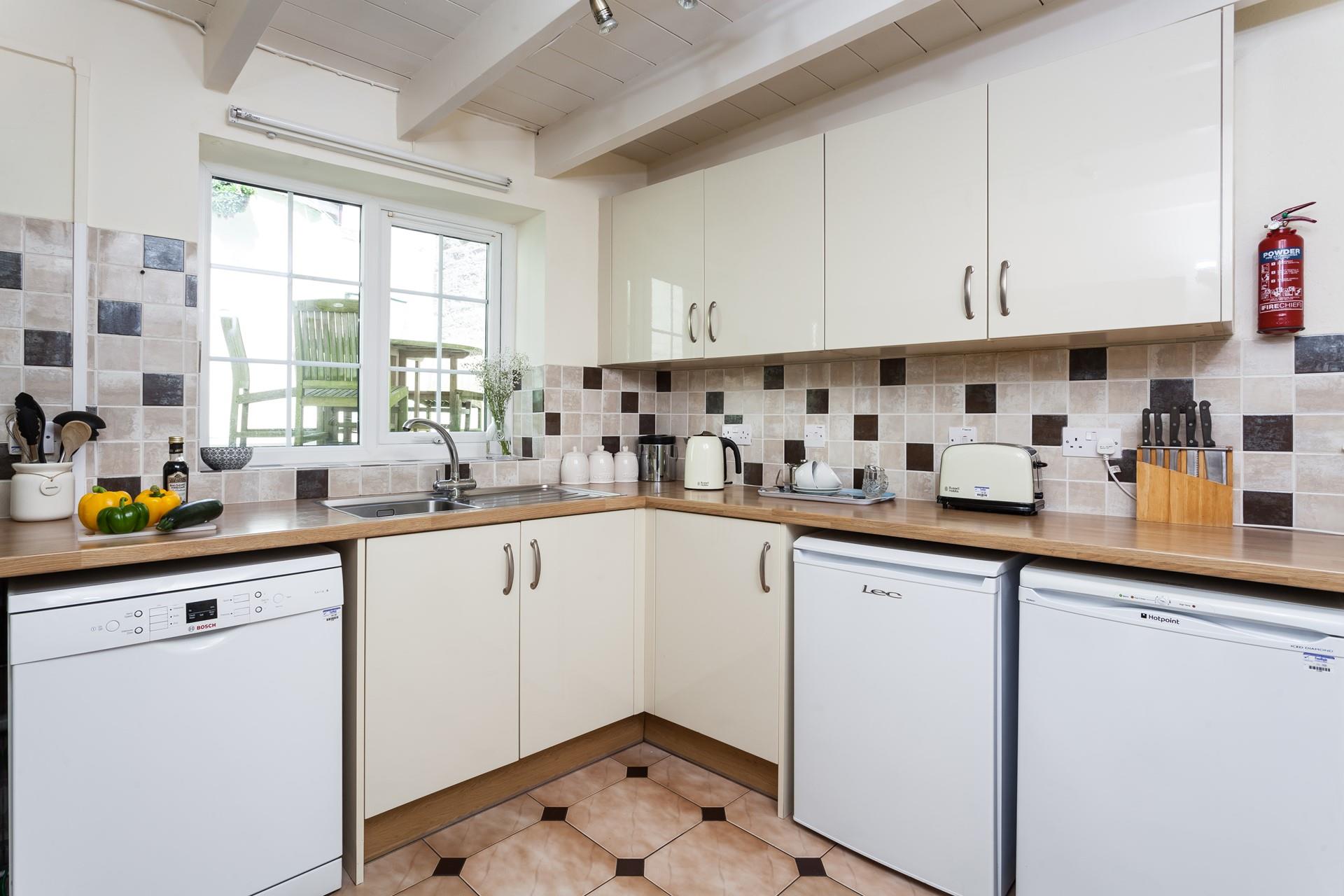 The well-equipped kitchen is perfect for cooking if you prefer to eat in.