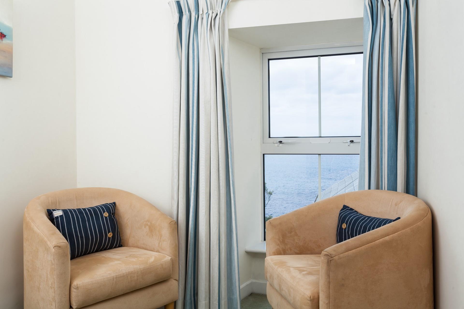 The window has gorgeous views, the perfect spot for a cuppa and to get stuck into a good book.