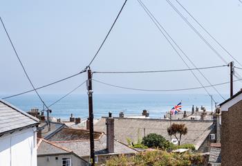 Take in the sea views over Mousehole's rooftops.