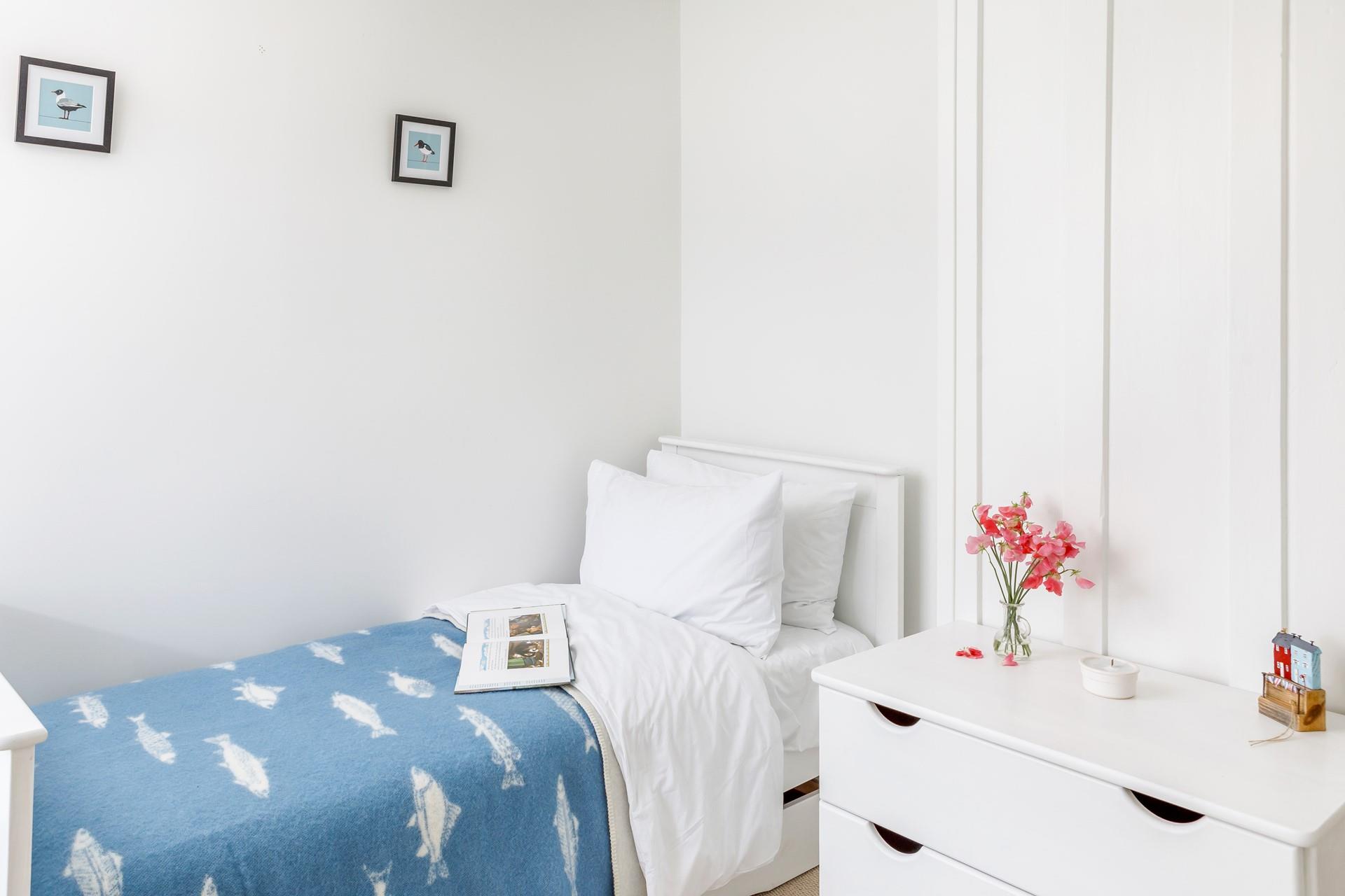 The single bed in bedroom 3 is perfect for a little one.