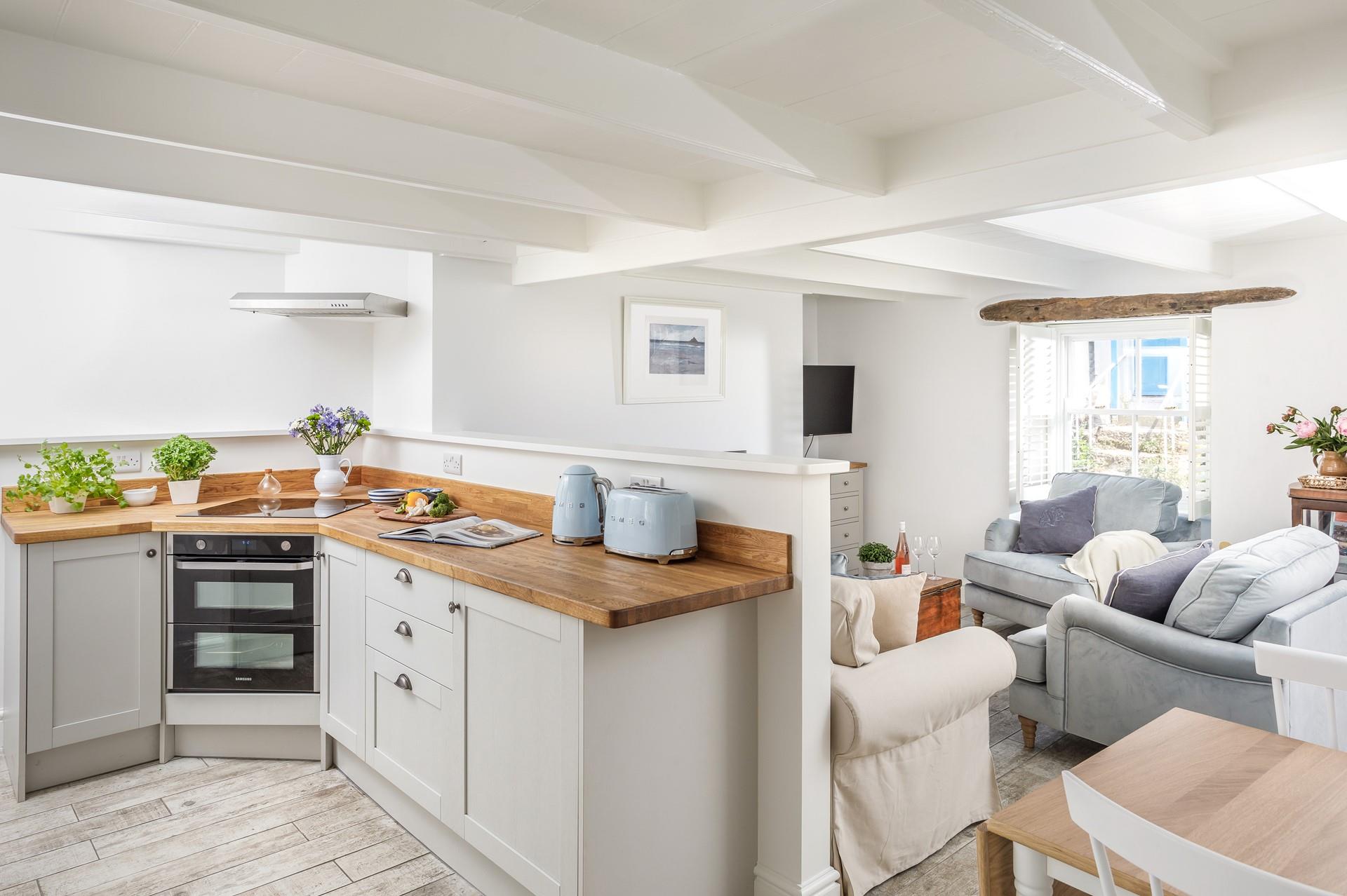 The kitchen is well-equipped for cooking up a storm.