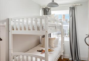 A comfortable, cosy bunk bedroom is ideal for the children of the family. 