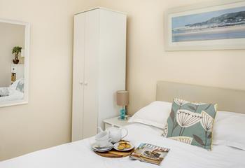 Indulge in a morning cuppa and breakfast in bed, you are on holiday after all!