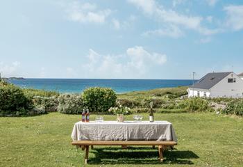 The front lawned garden offers a lovely spot to indulge in a cream tea with the view as the backdrop.