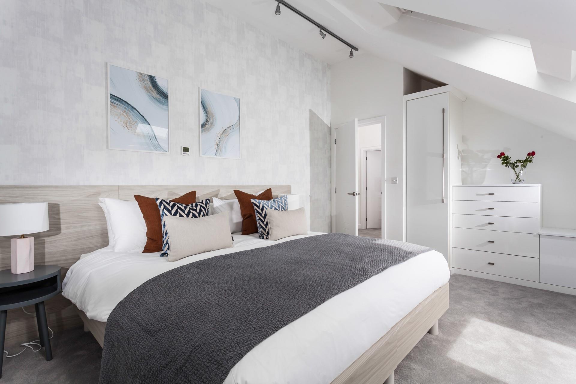 Contemporary art and furnishings invite you to relax in luxury.