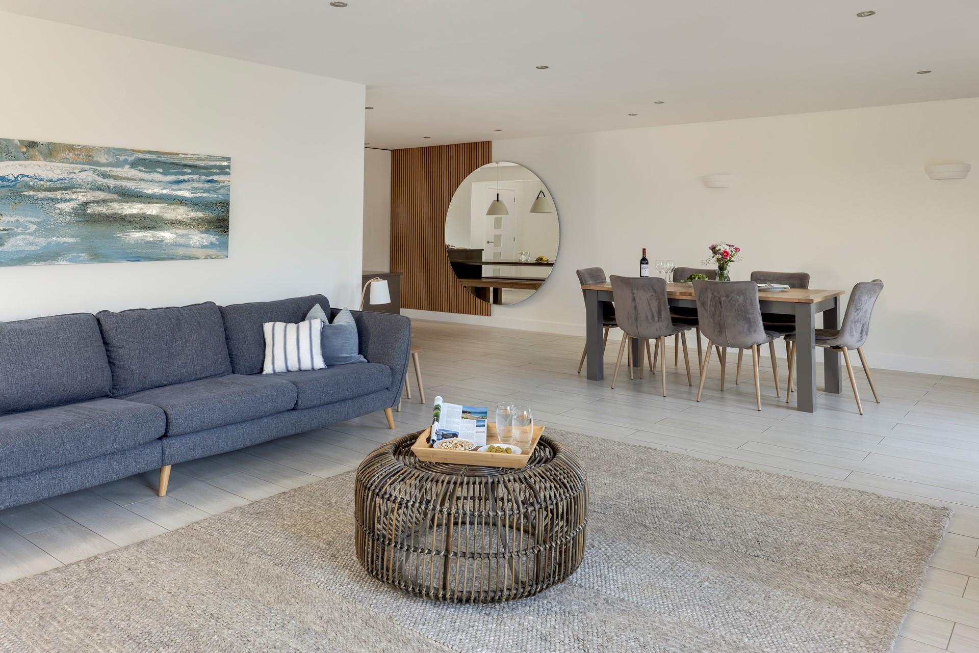 Make the most of time together in the open plan living and dining area.