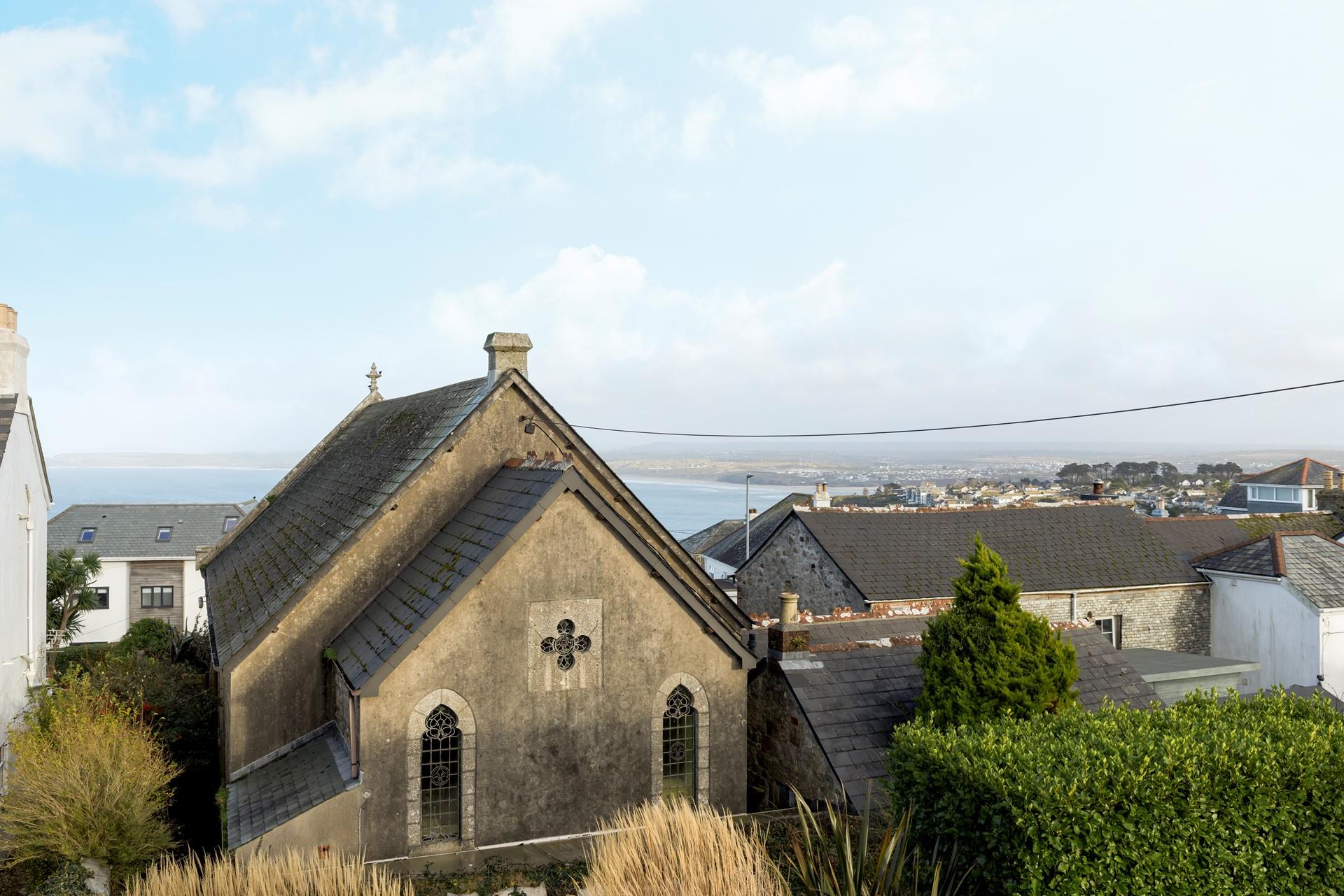 Far-reaching views stretch across to St Ives Bay.