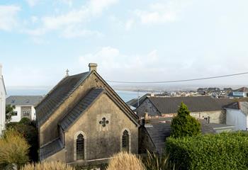 Far-reaching views stretch across to St Ives Bay.