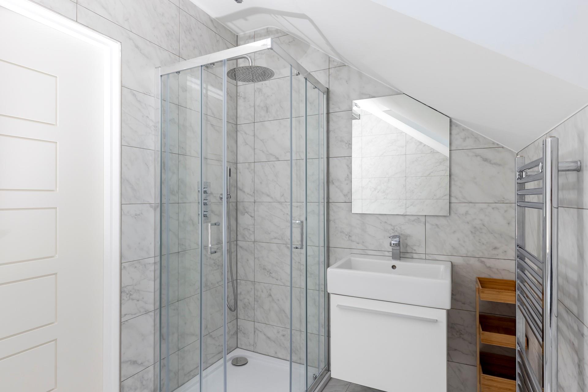 Wash off your salty skin in the shower after a day on the beach.