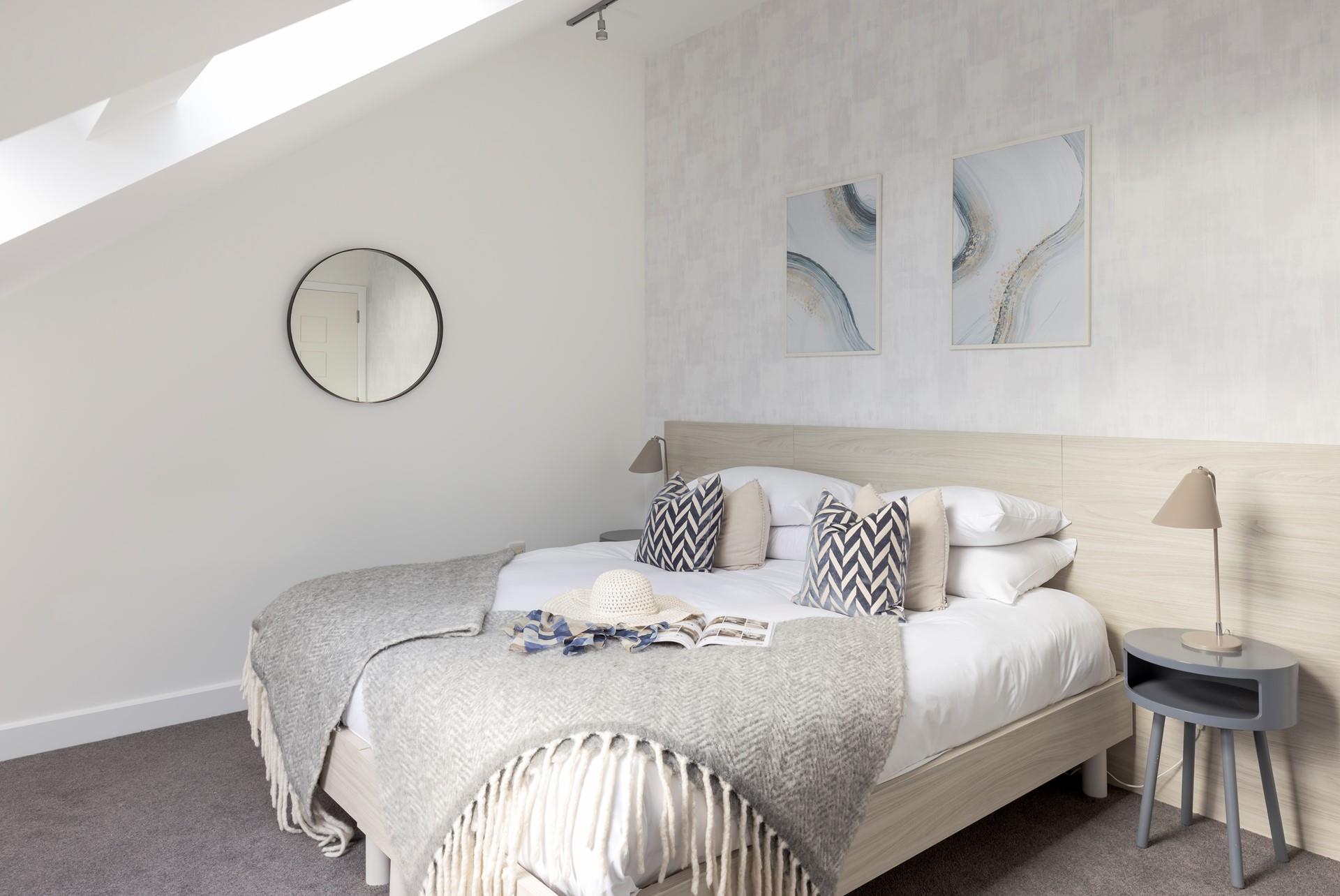 Contemporary art and furnishings invite you to relax in luxury.